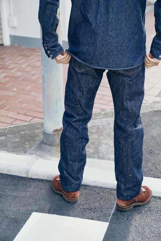  사무라이 진스 데님 팬츠 사무라이 진 19온스 레귤러 스트레이트 모델 인디고 - SAMURAI JEANS