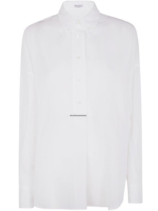 25SS 브루넬로 쿠치넬리 셔츠 MH911RA905 C100 WHITE - BRUNELLO CUCINELLI