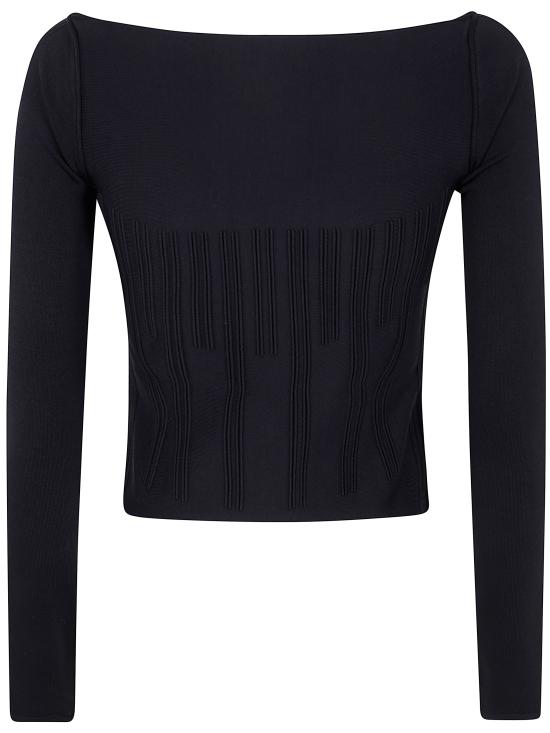 25SS 뮈글러 긴팔 티셔츠 25P2TO07881133 1999 BLACK - MUGLER