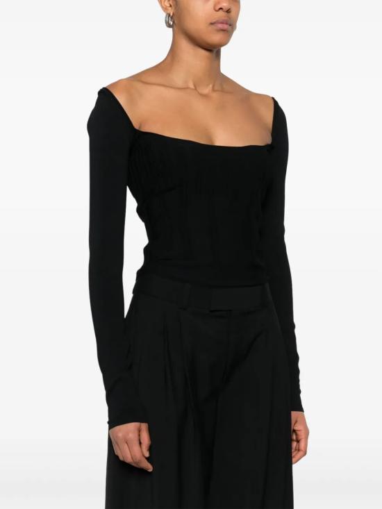 25SS 뮈글러 긴팔 티셔츠 25P2TO07881133 1999 BLACK - MUGLER