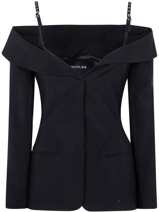  뮈글러 민소매 티셔츠 25P1VE0453196 1999 BLACK - MUGLER