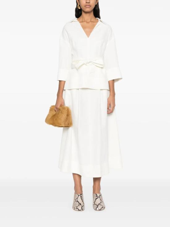 25SS 파로쉬 미디 스커트 D620484 RAISA25 002 CREAM - PAROSH