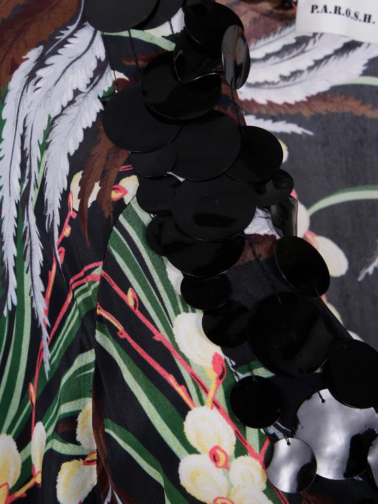 25SS 파로쉬 미디 원피스 D721999 REACTION 813 BLACK MULTI - PAROSH