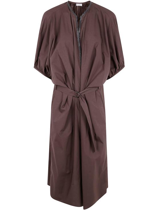 25SS 브루넬로 쿠치넬리 미디 원피스 M0H93AHB81 C8705 CHOCOLATE