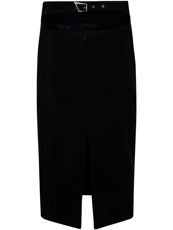 25SS 뮈글러 미디 스커트 25P1JU0542196 1999 BLACK - MUGLER