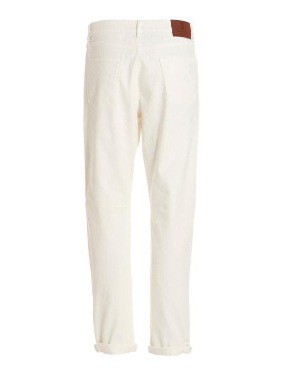 26SS 브루넬로 쿠치넬리 스트레이트 팬츠 M277PX1290C7210 White - BRUNELLO CUCINELLI