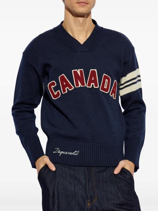  디스퀘어드2 스웨터 S74HA1512D13094 navy - DSQUARED2