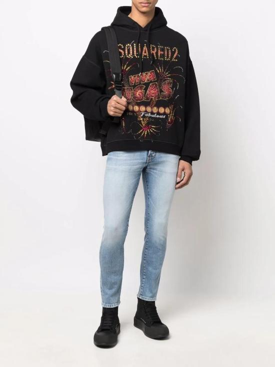  디스퀘어드2 후드 티셔츠 S74GU0648S25516 black - DSQUARED2