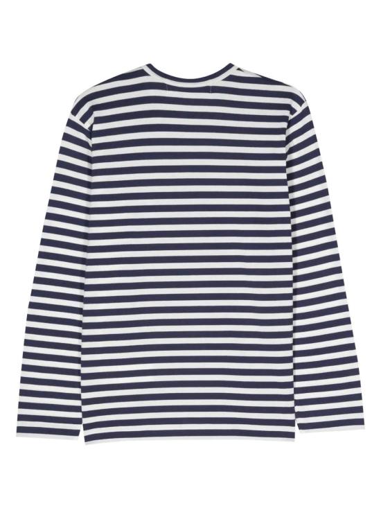  꼼데가르송 긴팔 티셔츠 AXT228051 navy - COMME DES GARCONS