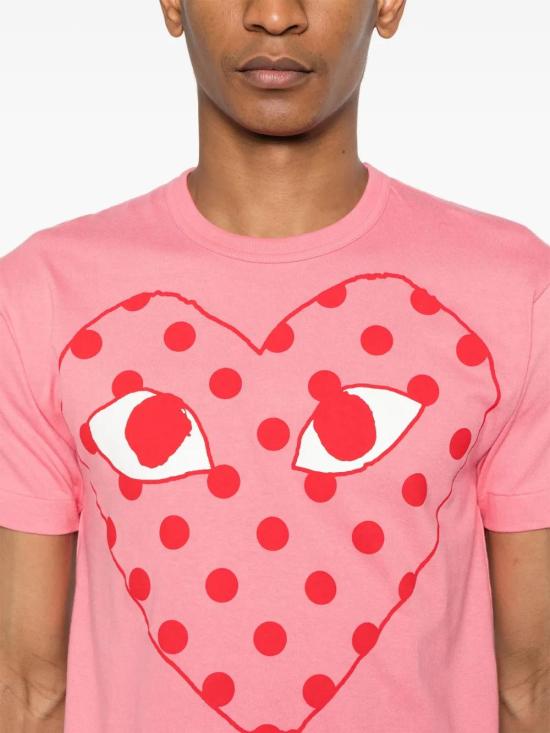  꼼데가르송 반팔 티셔츠 AXT276051 pink - COMME DES GARCONS