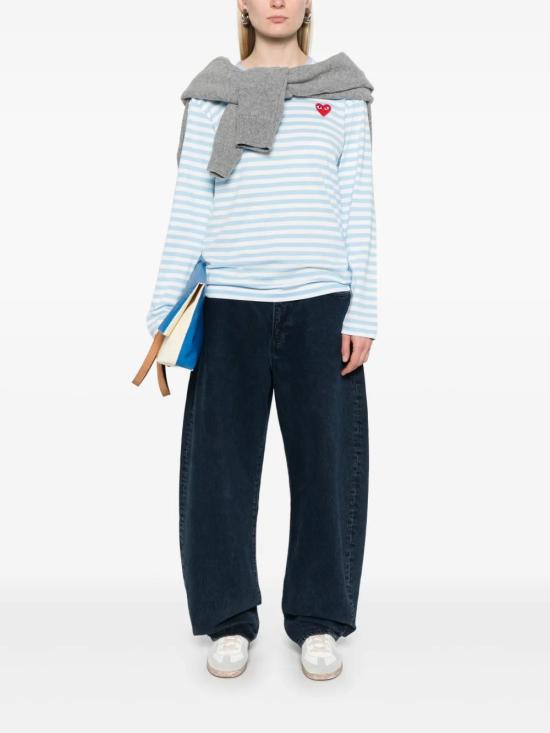  꼼데가르송 긴팔 티셔츠 AXT278051 blue - COMME DES GARCONS