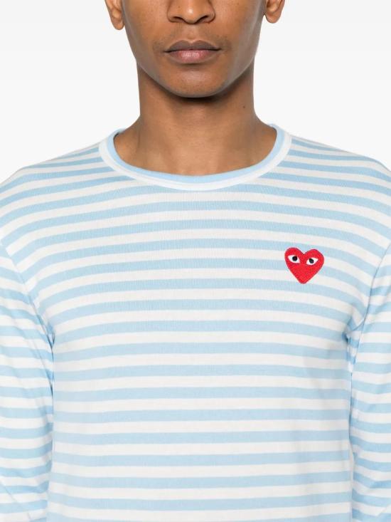  꼼데가르송 긴팔 티셔츠 AXT278051 blue - COMME DES GARCONS