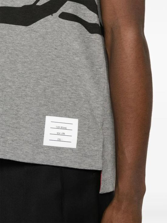  톰브라운 반팔 티셔츠 MJS267AJ0058 grey - THOM BROWNE