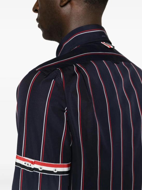  톰브라운 긴팔 셔츠 MWL301OF0658 navy - THOM BROWNE