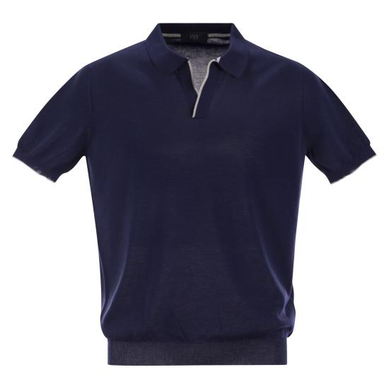 25SS 페이 폴로 티셔츠 NMMC1501740VHY NIGHT BLUE