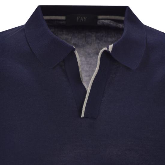 25SS 페이 폴로 티셔츠 NMMC1501740VHY NIGHT BLUE - FAY