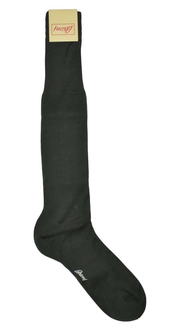  브리오니 양말 100% 코튼 롱  다크 그린