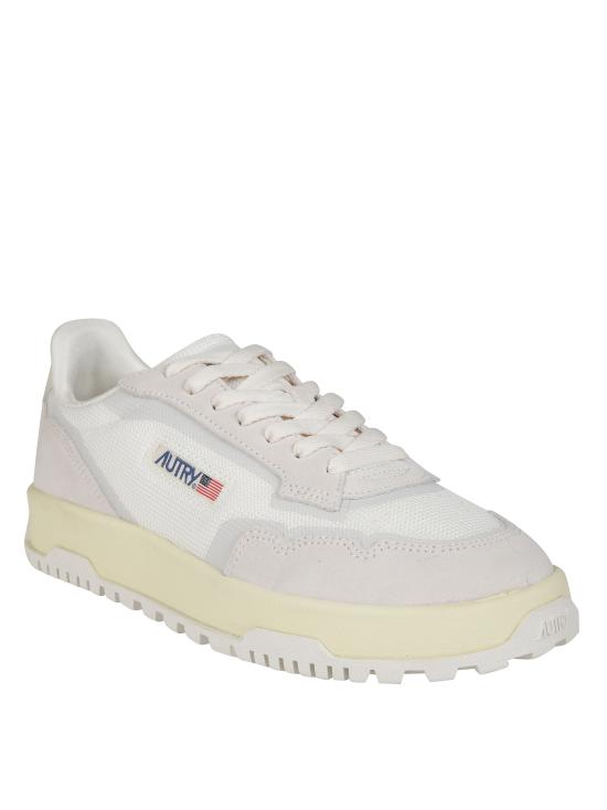25SS 오트리 WILDPACE 로우 스니커즈 립스탑 나일론 가죽 LDLMAK01 DRAGON NABUK WHT MARSH BIANCO - AUTRY