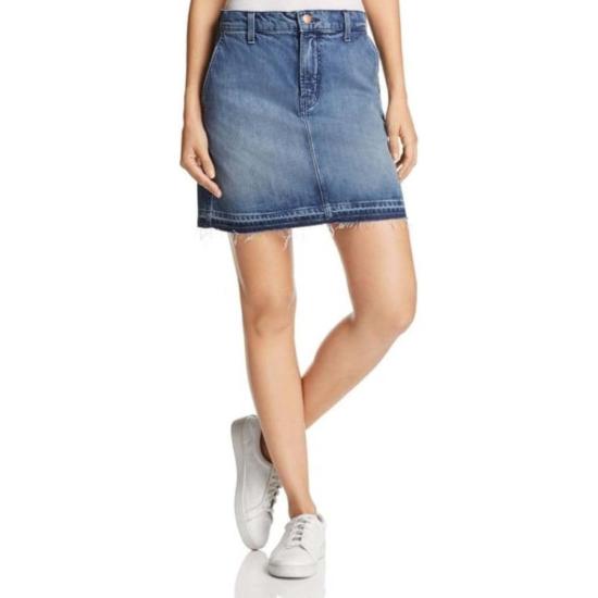  제이브랜드 숏 스커트 J Brand 여성용 앰비션 데님 미니 스커트 블루