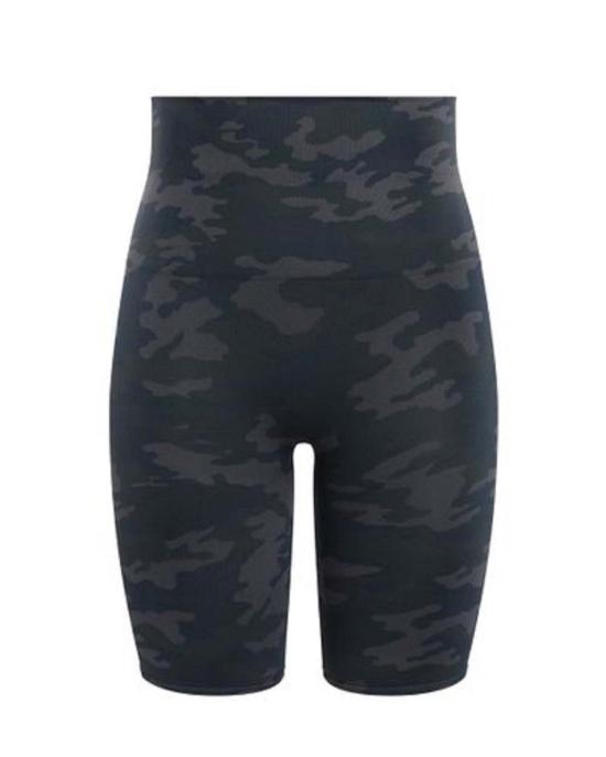  Spanx 숏팬츠 Look At Me Now 심리스 바이크 반바지 블랙 카모