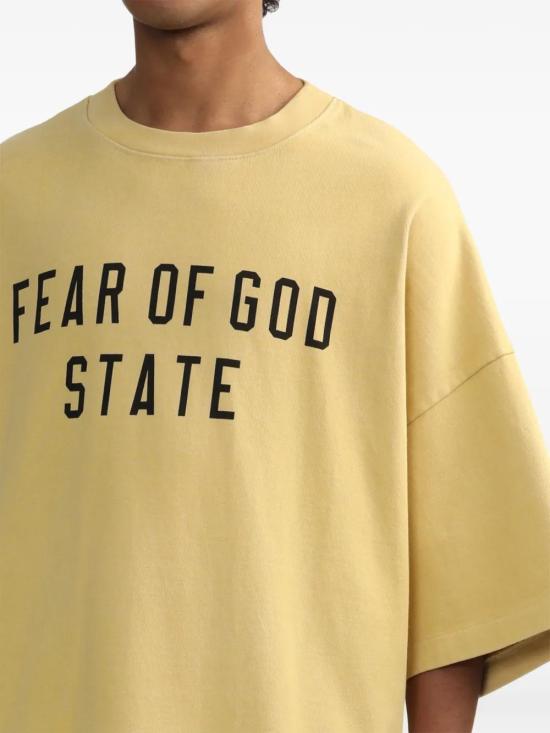  피어오브갓 반팔 티셔츠 125BT242003F yellow - FEAR OF GOD