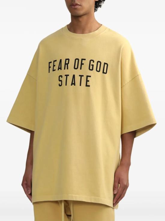  피어오브갓 반팔 티셔츠 125BT242003F yellow - FEAR OF GOD