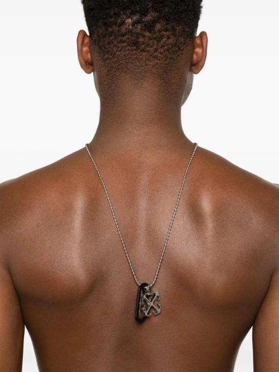  오프화이트 네크리스 OMOB15CC99MET0017210 silver - OFF WHITE