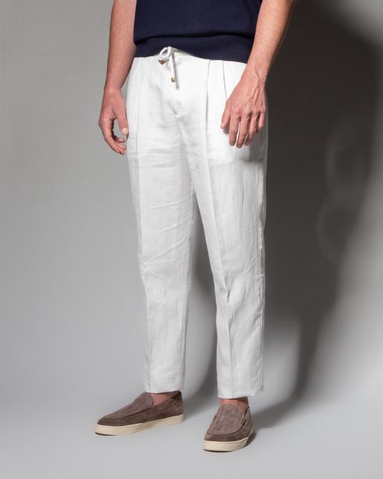 25SS 브루넬로 쿠치넬리 스트레이트 팬츠 MH255E1710 C1900 BIANCO - BRUNELLO CUCINELLI