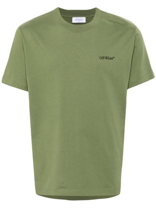  오프화이트 반팔 티셔츠 OMAA027F24JER0045810 green