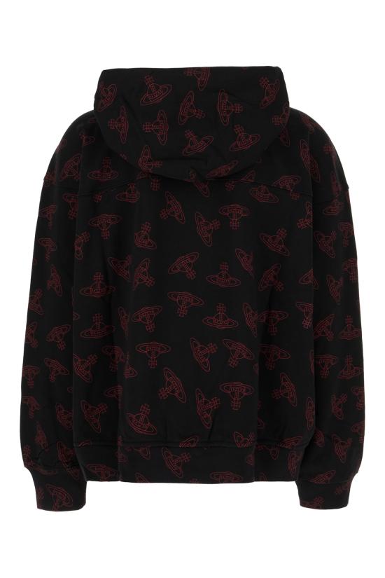 24FW 비비안웨스트우드 후드 티셔츠 3I01000NJ0079 N303 BLACK RED - VIVIENNE WESTWOOD