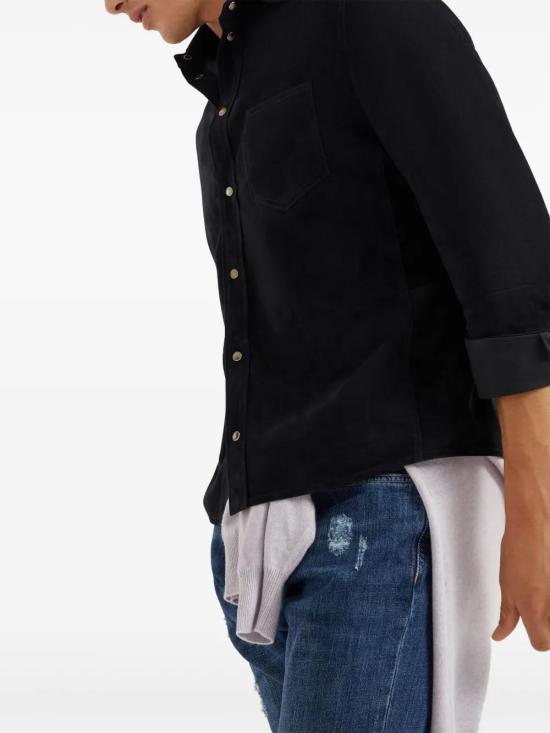  브루넬로 쿠치넬리 긴팔 셔츠 MPCLN2039C6536 navy - BRUNELLO CUCINELLI