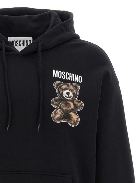 25SS 모스키노 후드 티셔츠 V170302281555 Black - MOSCHINO