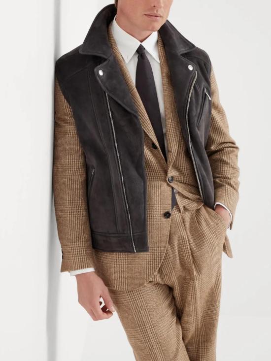  브루넬로 쿠치넬리 베스트 MPMLV2006C1897 anthracite - BRUNELLO CUCINELLI