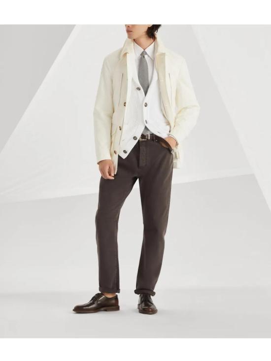  브루넬로 쿠치넬리 스트레이트 팬츠 M237PX1290C7015 - BRUNELLO CUCINELLI