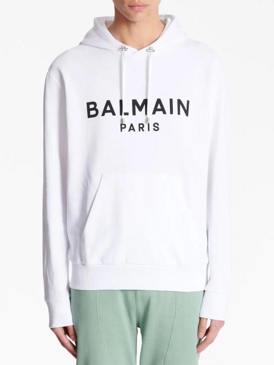  발망 후드 티셔츠 CH1JR002BB65 white - BALMAIN