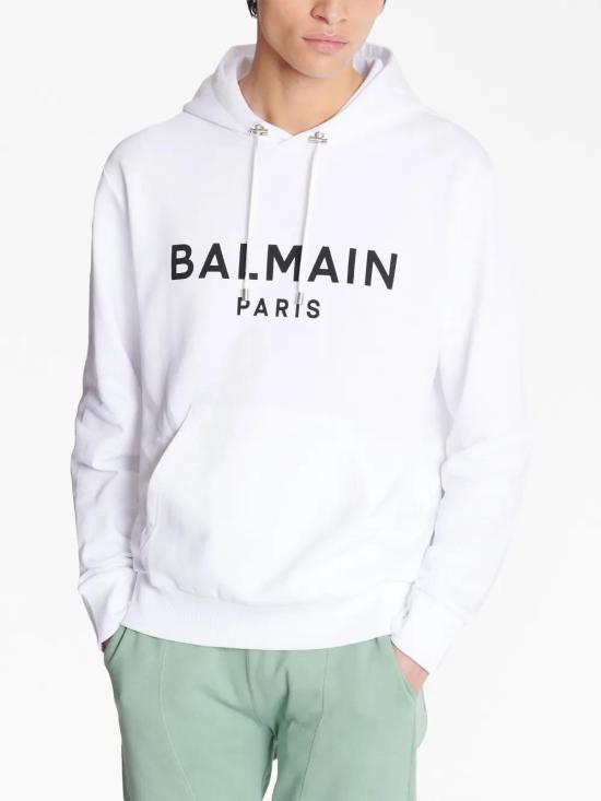  발망 후드 티셔츠 CH1JR002BB65 white - BALMAIN