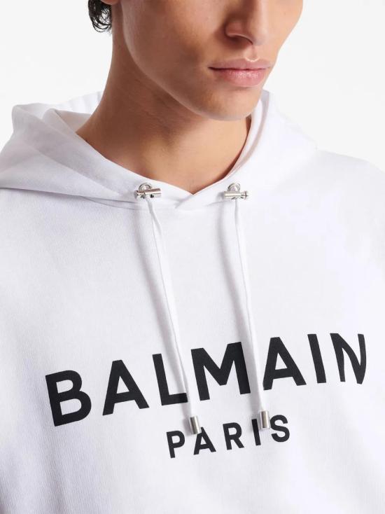  발망 후드 티셔츠 CH1JR002BB65 white - BALMAIN