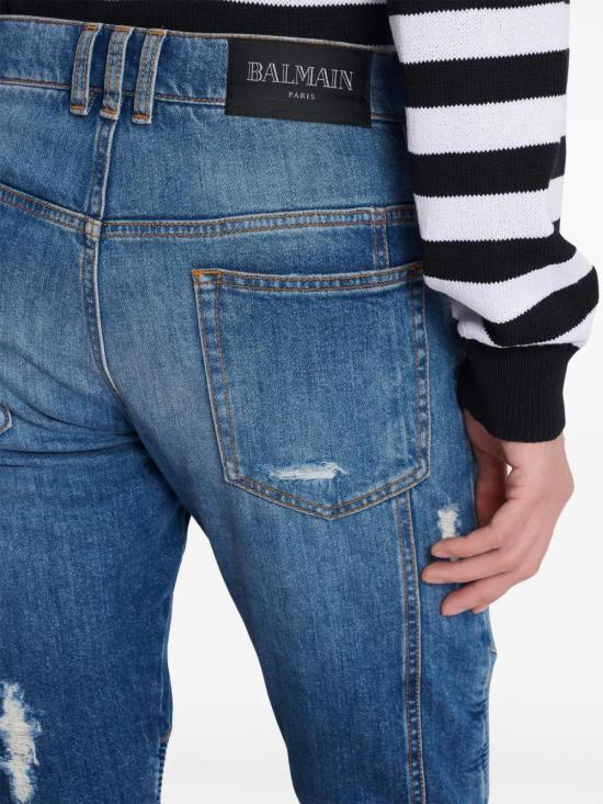  발망 데님 팬츠 DH1MG009DE57 indigo - BALMAIN