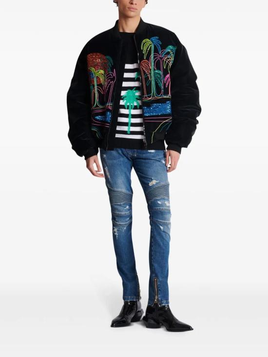  발망 데님 팬츠 DH1MG009DE57 indigo - BALMAIN