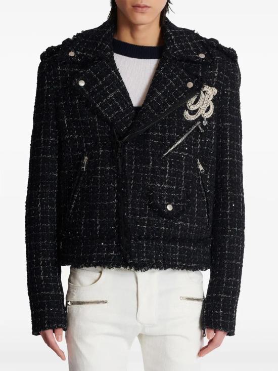  발망 바이커 자켓 DH1TD51114CF black - BALMAIN