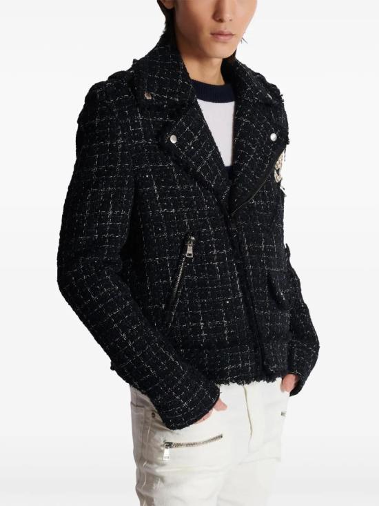  발망 바이커 자켓 DH1TD51114CF black - BALMAIN