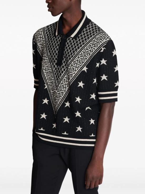  발망 폴로 티셔츠 CH1GB045KF93 black - BALMAIN