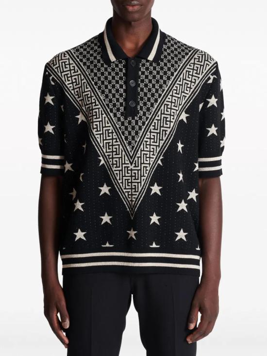  발망 폴로 티셔츠 CH1GB045KF93 black - BALMAIN