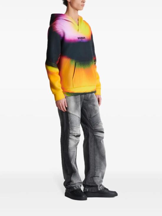  발망 후드 티셔츠 DH0JT224JJ23IGB - BALMAIN