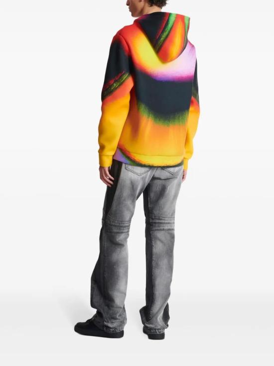  발망 후드 티셔츠 DH0JT224JJ23IGB - BALMAIN