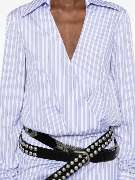 25SS 디 아티코 숏 원피스 250WCA00394 870 WHITE NAVY BLUE - THE ATTICO