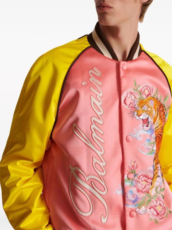  발망 봄버 자켓 CH0TH795ME73 yellow - BALMAIN