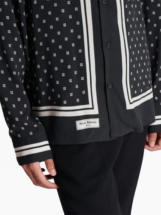  발망 긴팔 셔츠 BH1HS195XG43 black - BALMAIN