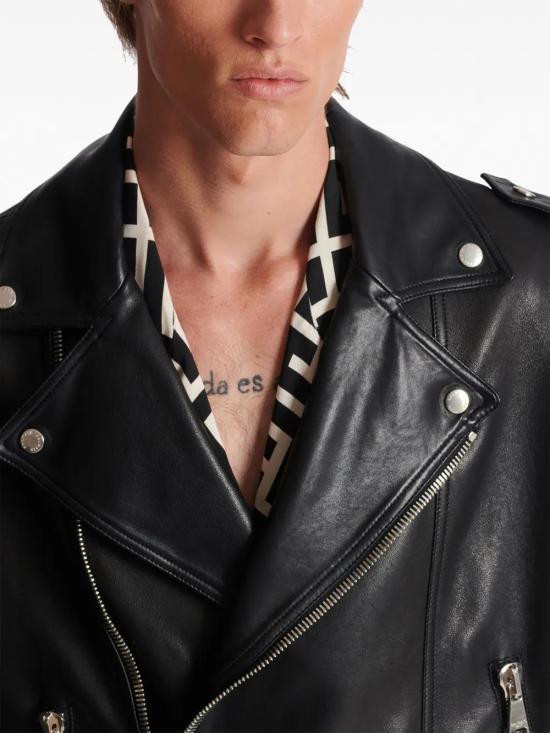  발망 바이커 자켓 CH1TF595LC62 black - BALMAIN