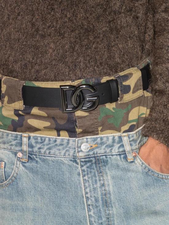  돌체앤가바나 가죽 벨트 BC4646AX622 silver - DOLCE & GABBANA